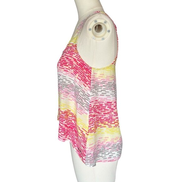 Hang Ten Multicolored V-Neck Sleeveless Button Front Lightweight Top Women's XS - Picture 3 of 9